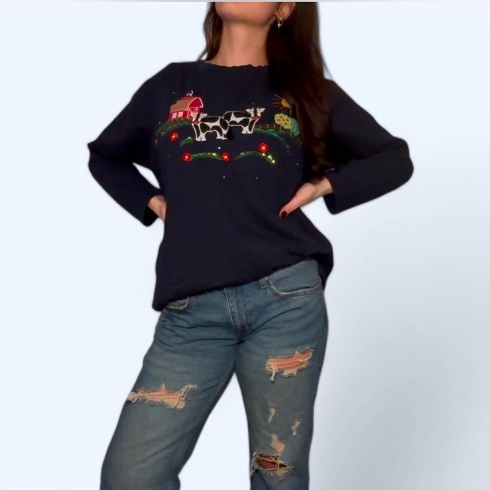 Women's Navy Graphic Top